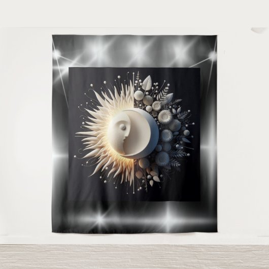 Eeuwige harmonie tussen zon en maan wandkleed (Voorkant)