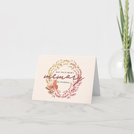 Eeuwige Herinnering Aan Groene Personalized Condol Kaart (Voorkant)