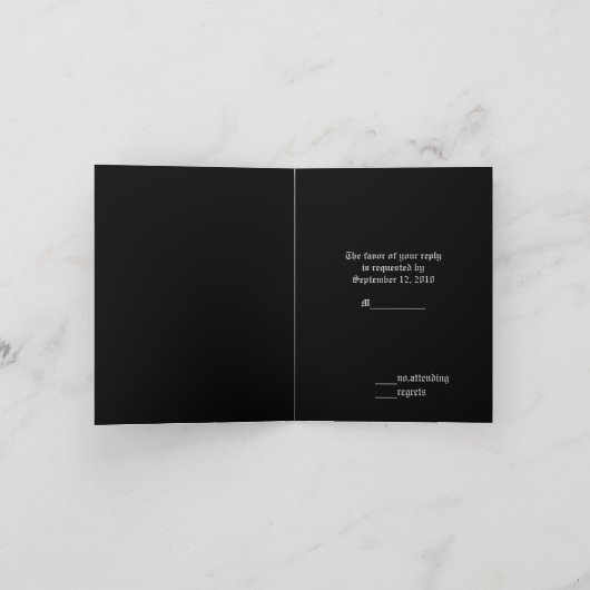 Eeuwige herinneringen Gotische bruiloft RSVP (Binnen)