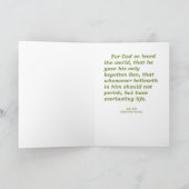 Eeuwige Kerstmis John 3-16 van het Leven Feestdagen Kaart (Binnen)