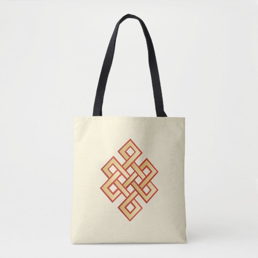 Eeuwige Knoop op Ivoor Tote Bag (Voorkant)