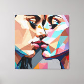 Eeuwige Kus Mozaïek Canvas Afdruk (Voorkant)