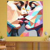Eeuwige Kus Mozaïek Canvas Afdruk (Insitu (Woonkamer))