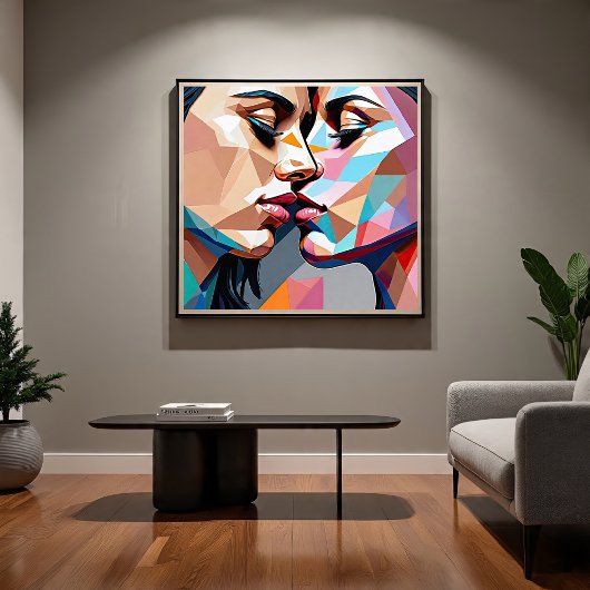 Eeuwige Kus Mozaïek Canvas Afdruk
