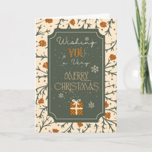 Eeuwige kussen onder de mistletoe kerst kaart