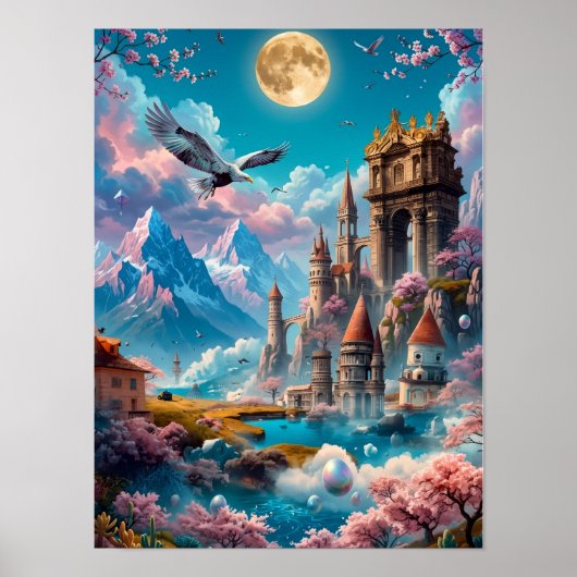 Eeuwige Lenten van het Droom-Rijk Kasteel Poster (Voorkant)