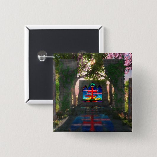 Eeuwige lichte Pasen Button (Voorkant /achterkant)