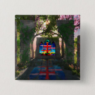 Eeuwige lichte Pasen Button