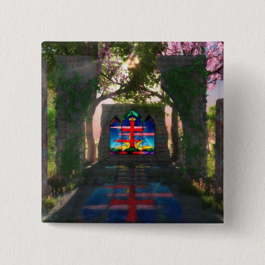 Eeuwige lichte Pasen Button (Voorkant)