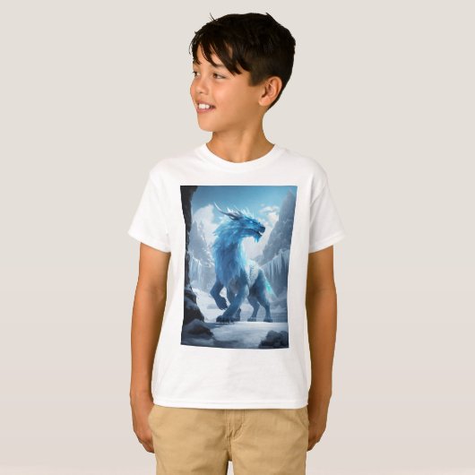 Eeuwige lid Elegantie: Dragon Print Delight" T-shirt (Voorkant volledig)