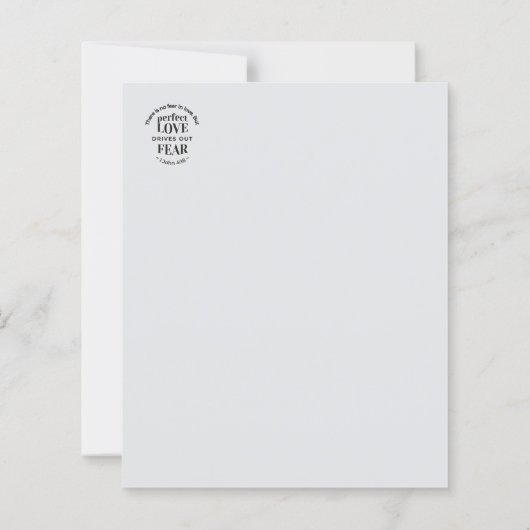 Eeuwige liefde - 1 Johannes 4:18 Schriftgedeelte K (Achterkant)