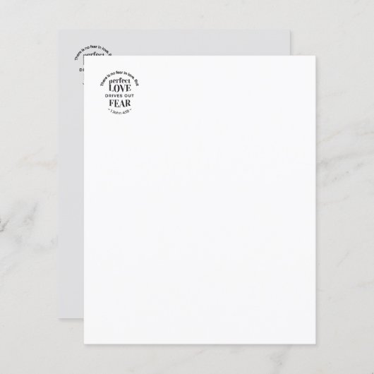 Eeuwige liefde - 1 Johannes 4:18 Schriftgedeelte K (Voorkant / Achterkant)