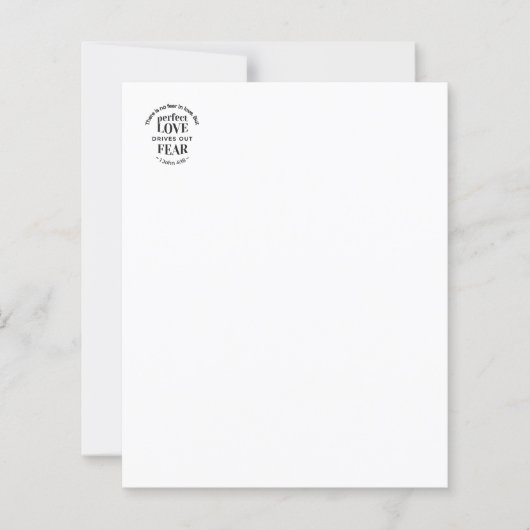 Eeuwige liefde - 1 Johannes 4:18 Schriftgedeelte K (Voorkant)