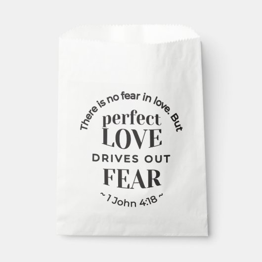 Eeuwige liefde - 1 Johannes 4:18 Schriftgedeelte K Bedankzakje (Voorkant)