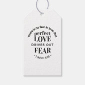 Eeuwige liefde - 1 Johannes 4:18 Schriftgedeelte K Cadeaulabel (Voorkant)