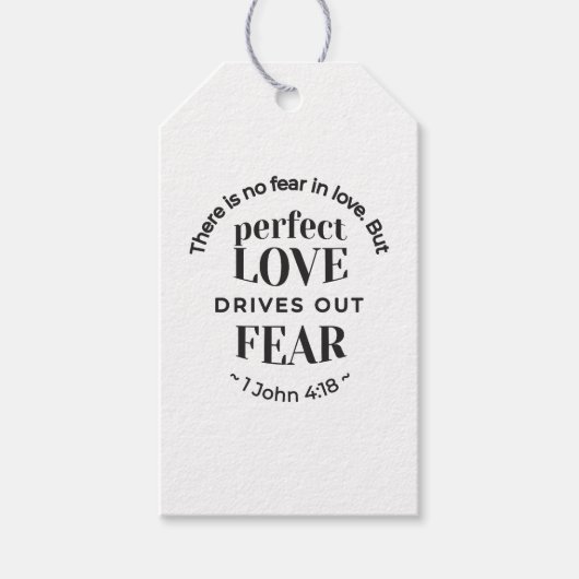 Eeuwige liefde - 1 Johannes 4:18 Schriftgedeelte K Cadeaulabel (Voorkant)