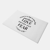 Eeuwige liefde - 1 Johannes 4:18 Schriftgedeelte K Deurmat (Schuin)