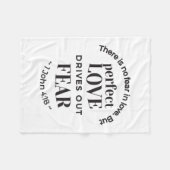 Eeuwige liefde - 1 Johannes 4:18 Schriftgedeelte K Fleece Deken (Voorkant (Horizontaal))