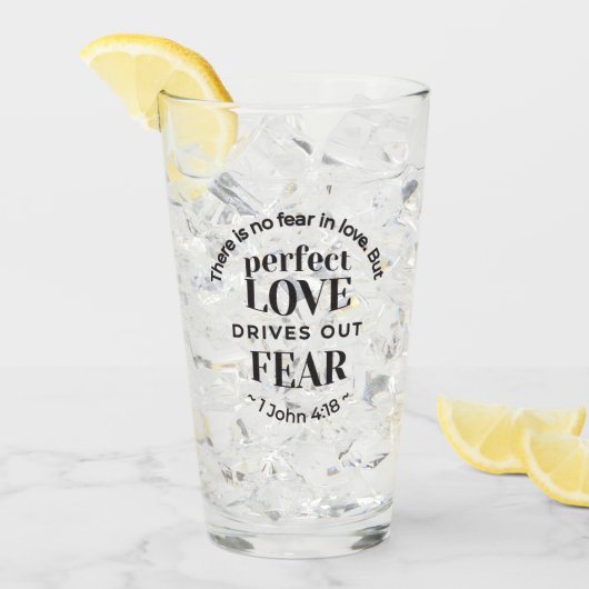 Eeuwige liefde - 1 Johannes 4:18 Schriftgedeelte K Glas (Voorkant ijs)