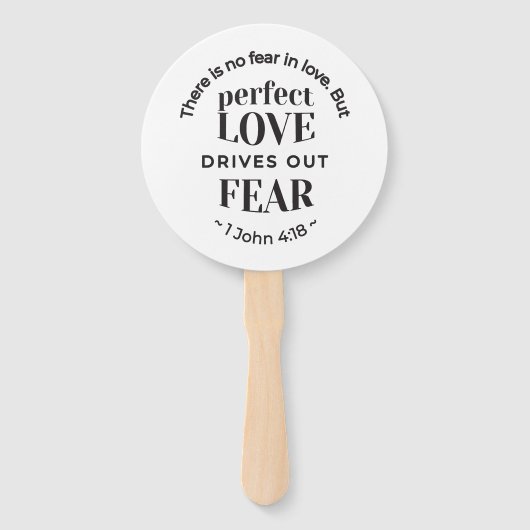 Eeuwige liefde - 1 Johannes 4:18 Schriftgedeelte K Handwaaier (Voorkant)