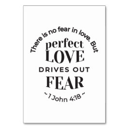 Eeuwige liefde - 1 Johannes 4:18 Schriftgedeelte K Kaart