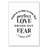 Eeuwige liefde - 1 Johannes 4:18 Schriftgedeelte K Kaart (Voorkant)