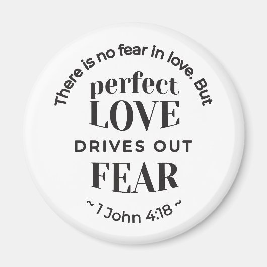 Eeuwige liefde - 1 Johannes 4:18 Schriftgedeelte K Magneet (Voorkant)