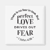 Eeuwige liefde - 1 Johannes 4:18 Schriftgedeelte K Magneet (Voorkant)