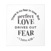 Eeuwige liefde - 1 Johannes 4:18 Schriftgedeelte K Notitieblok (Voorkant)