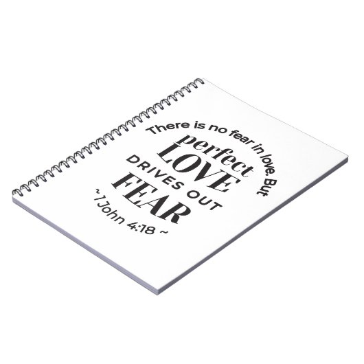 Eeuwige liefde - 1 Johannes 4:18 Schriftgedeelte K Notitieboek (Linkerzijde)