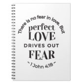 Eeuwige liefde - 1 Johannes 4:18 Schriftgedeelte K Notitieboek (Voorkant)