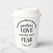 Eeuwige liefde - 1 Johannes 4:18 Schriftgedeelte K Papieren Bekers (Achterkant)