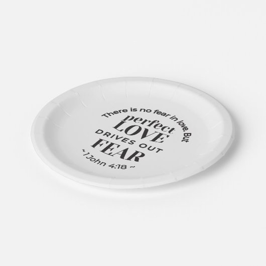 Eeuwige liefde - 1 Johannes 4:18 Schriftgedeelte K Papieren Bordje (Gekanteld)