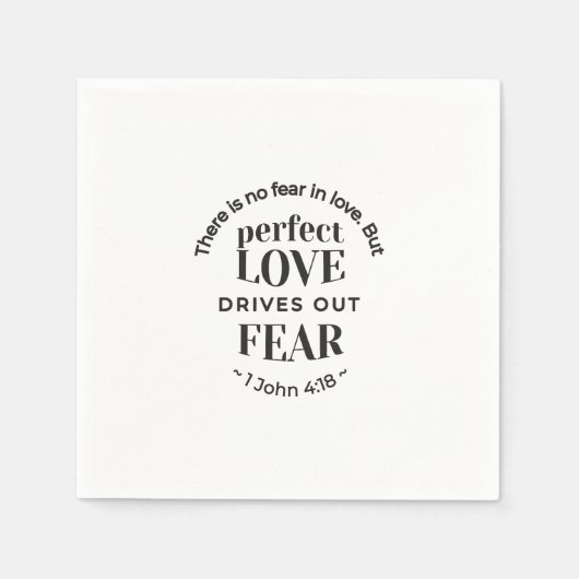 Eeuwige liefde - 1 Johannes 4:18 Schriftgedeelte K Servet (Voorkant)