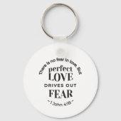 Eeuwige liefde - 1 Johannes 4:18 Schriftgedeelte K Sleutelhanger (Achterkant)