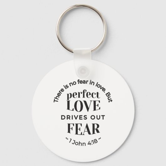 Eeuwige liefde - 1 Johannes 4:18 Schriftgedeelte K Sleutelhanger (Achterkant)