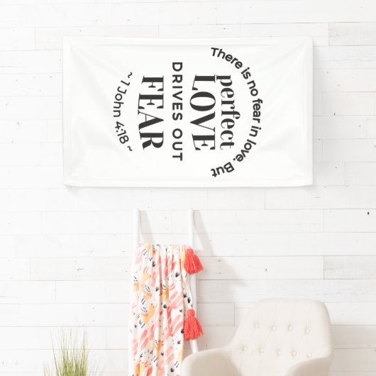 Eeuwige liefde - 1 Johannes 4:18 Schriftgedeelte K Spandoek (Insitu)