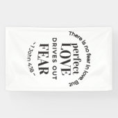 Eeuwige liefde - 1 Johannes 4:18 Schriftgedeelte K Spandoek (Horizontaal)