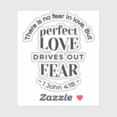 Eeuwige liefde - 1 Johannes 4:18 Schriftgedeelte K Sticker (Vel)