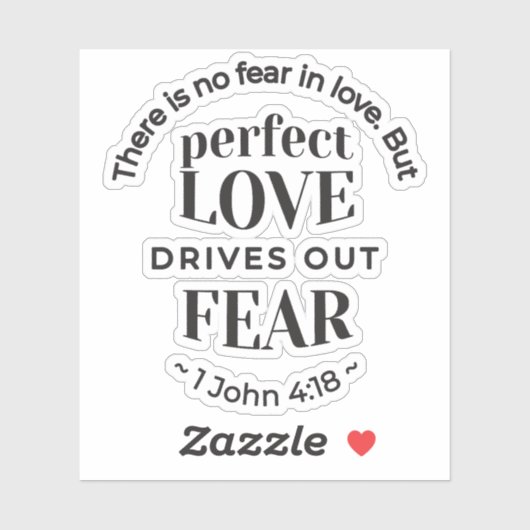 Eeuwige liefde - 1 Johannes 4:18 Schriftgedeelte K Sticker (Vel)