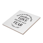 Eeuwige liefde - 1 Johannes 4:18 Schriftgedeelte K Tegeltje (Zijkant)