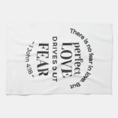 Eeuwige liefde - 1 Johannes 4:18 Schriftgedeelte K Theedoek (Horizontaal)