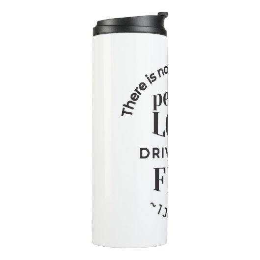 Eeuwige liefde - 1 Johannes 4:18 Schriftgedeelte K Thermosbeker (Gedraaid links)