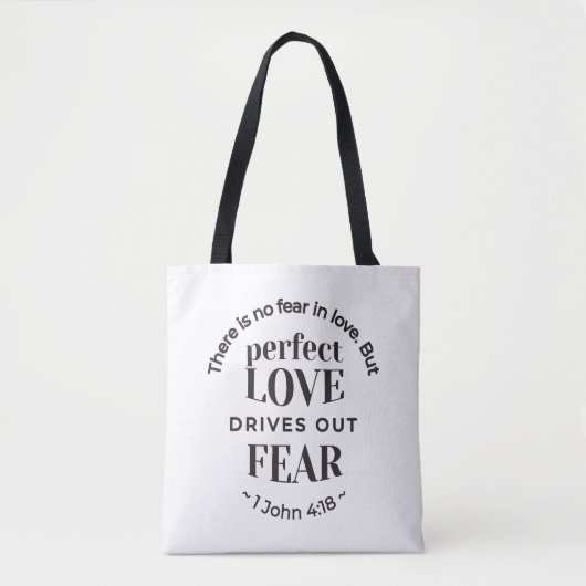 Eeuwige liefde - 1 Johannes 4:18 Schriftgedeelte K Tote Bag (Voorkant)