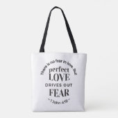 Eeuwige liefde - 1 Johannes 4:18 Schriftgedeelte K Tote Bag (Achterkant)