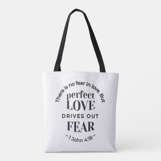 Eeuwige liefde - 1 Johannes 4:18 Schriftgedeelte K Tote Bag (Achterkant)