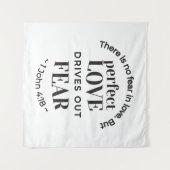 Eeuwige liefde - 1 Johannes 4:18 Schriftgedeelte K Wandkleed (Voorkant (horizontaal))