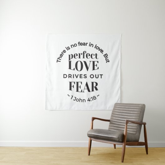 Eeuwige liefde - 1 Johannes 4:18 Schriftgedeelte K Wandkleed (In situ)
