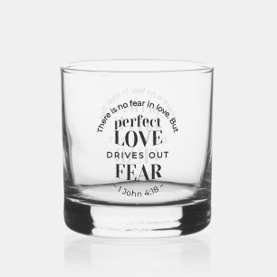 Eeuwige liefde - 1 Johannes 4:18 Schriftgedeelte K Whisky Glas