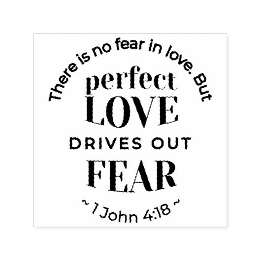 Eeuwige liefde - 1 Johannes 4:18 Schriftgedeelte K Zelfinktende Stempel (Design)